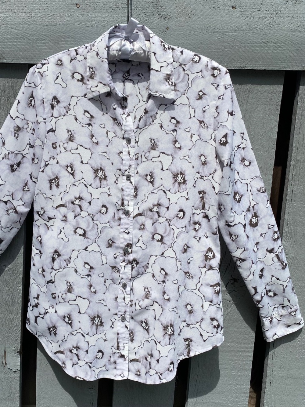 Banana Republic Dillon poppy-floral long sleeve blouse